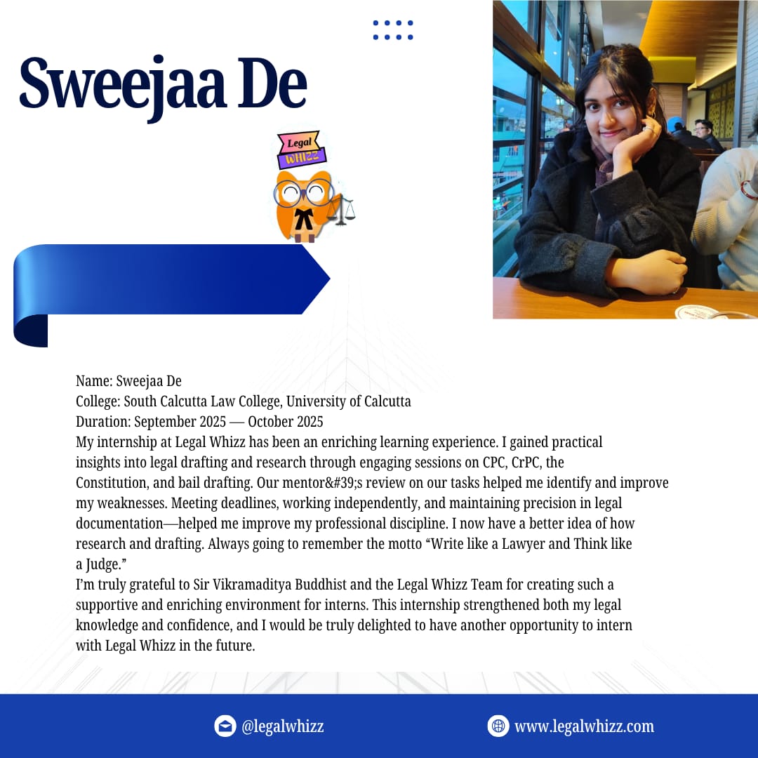 Sweeja De testimonial about Legal Whizz