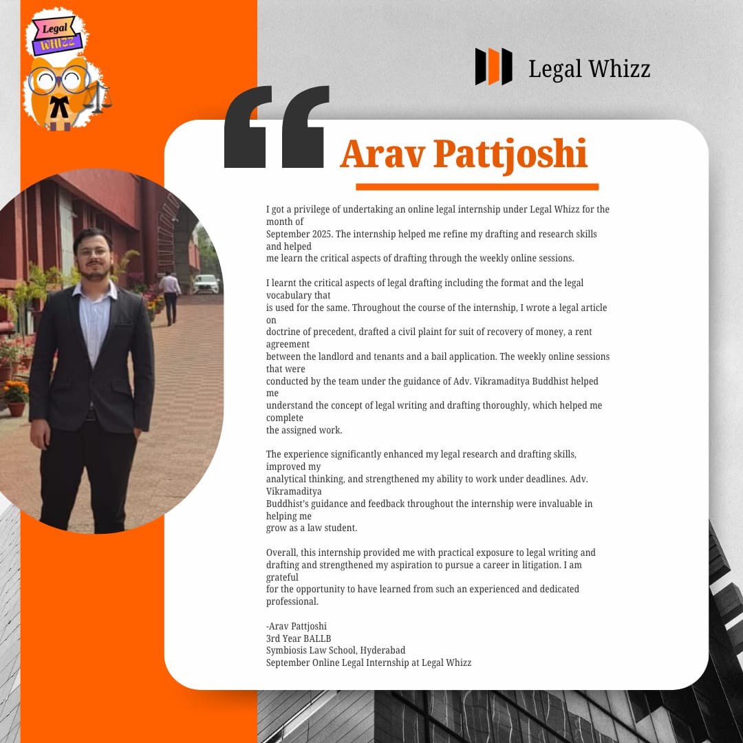 Arav testimonial about Legal Whizz