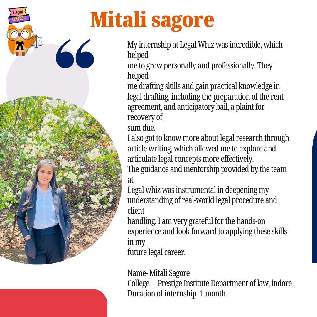 Mitali Sagare testimonial about Legal Whizz