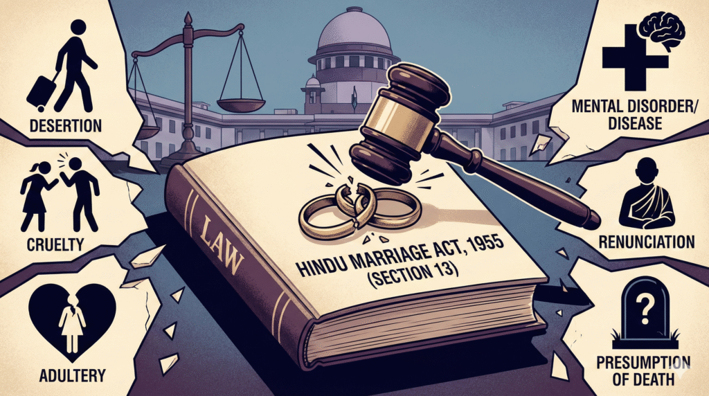 Grounds of Divorce under Hindu Marriage Act 1955: Section 13 Analysis