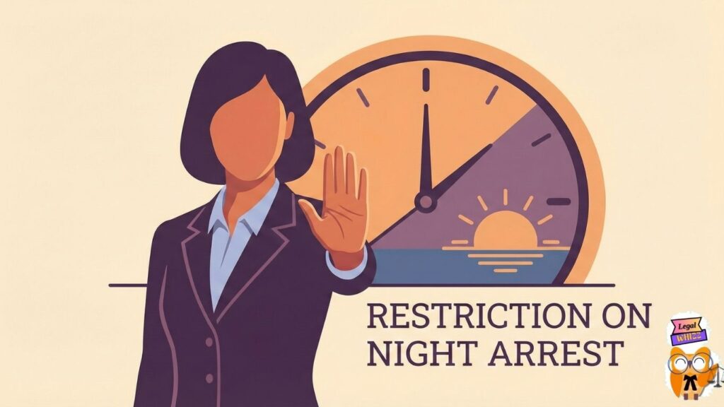 Illustration representing protection of women from arrest after sunset
